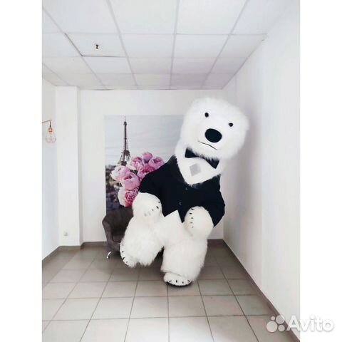 Анимация, Большой белый мишка,мишки ростовые