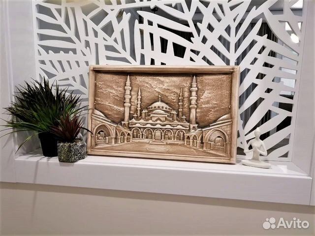 Фреска из гипса Мечеть Сердце Чечни