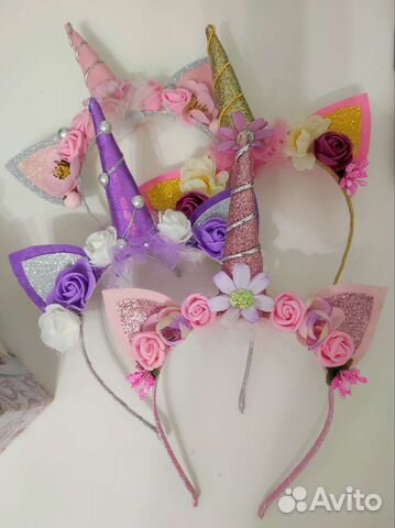Ободок на голову единорог