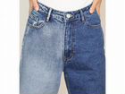 Джинсы двухцветные Missguided mom jeans объявление продам