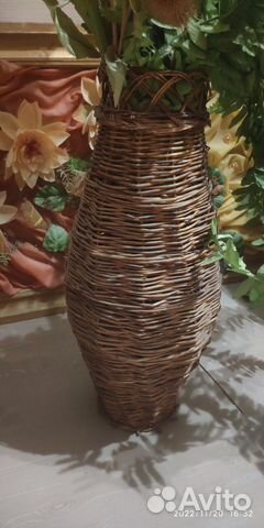 Плетёная ваза из ивы