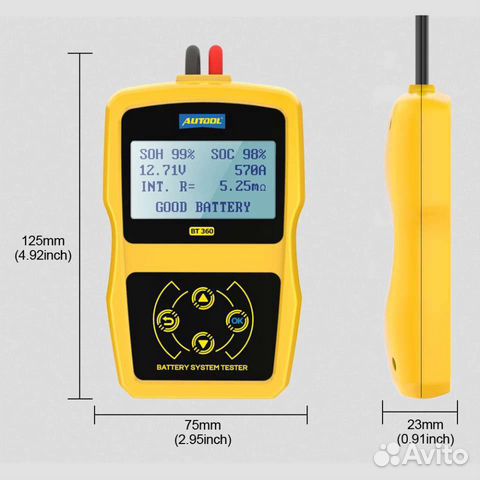 Тестер автомобильный Autoоl BT 360