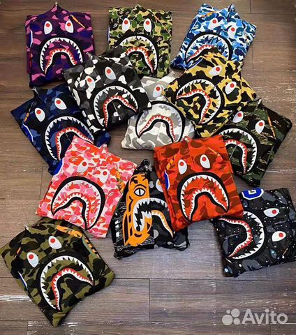 Зип худи bape shark