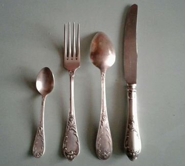 Набор столовых приборов СССР, мельхиор,мнц