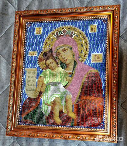 Икона, вышитая бисером