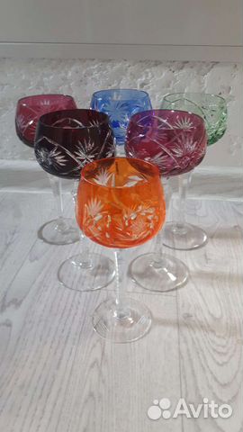 Фужеры Цветной хрусталь германия