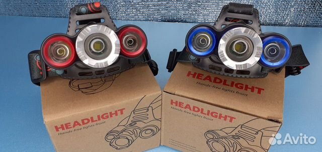 Налобный фонарь 3 оптические линзы Функция Zoom