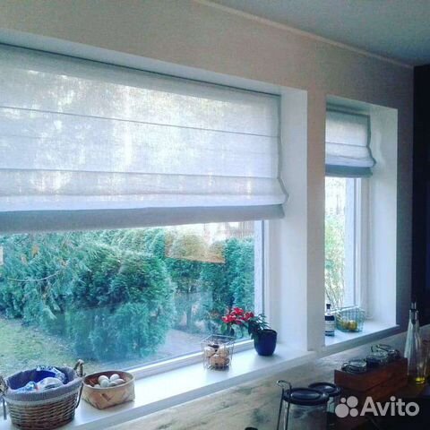 Римские шторы ткань тюль