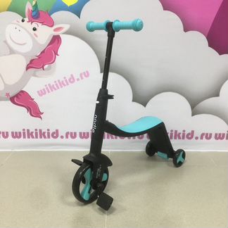 Самокат трансформер 3в1 цв. голубой