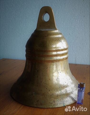 Старинный латунный колокол 16 кГ. рабочий
