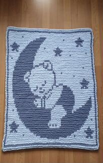 Детский плед ручной работы из Alize puffy more