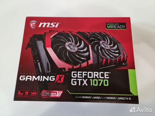 Видеокарта MSI GeForce GTX1070 Gaming X 8GB