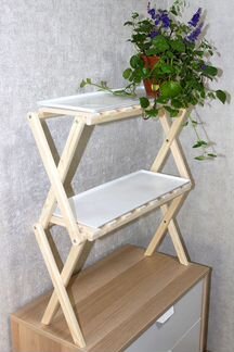 Складной стеллаж на подоконник для рассады, цветов