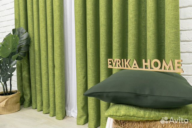 Шторы Олимп (фисташка) Evrika Home