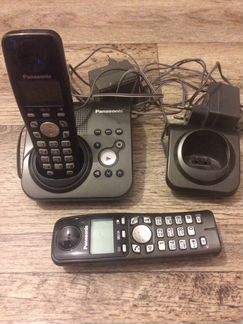 Домашний телефон Panasonic с 2 трубками. Б/у