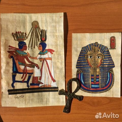 Пергамент Египет. Тутанхамон. 2шт