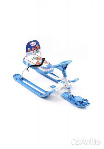 Снегокат Nika Три кота со спинкой новый