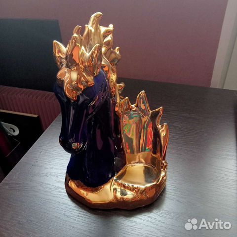 Конь подставка под бутылку,фарфор