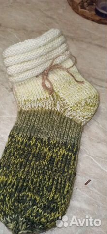 Носки ручной вязки шерстяные