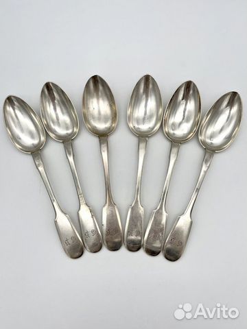 Набор столовых ложек 6 шт. Серебро 84 проба