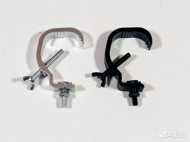 Струбцины для света простые: черные/серебро