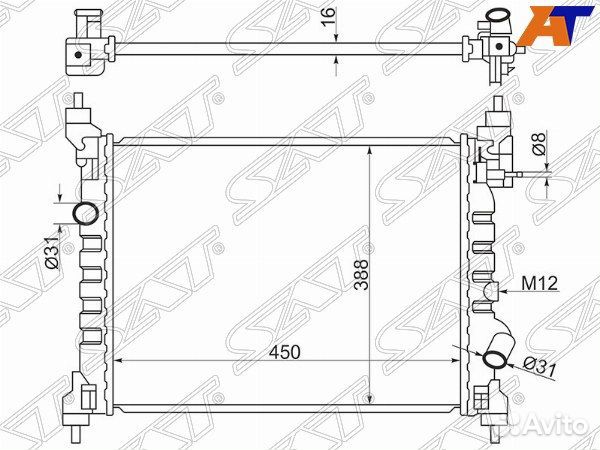 Радиатор chevrolet spark, chevrolet spark 10, ravo