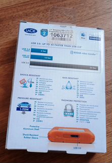 Внешний HDD Lacie Rugged Mini 1 тб (защищённый)