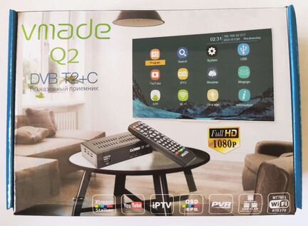 WiFi цифровая TV приставка DVB T2+C