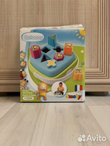 Сортер-корзинка Cotoons голубой Smoby