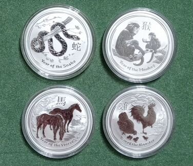 Монеты Австралии Лунный календарь Серебро