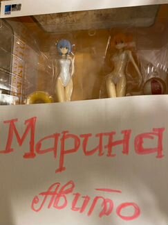 Аниме Фигурка Evangelion Beach Queens Asuka & Rei