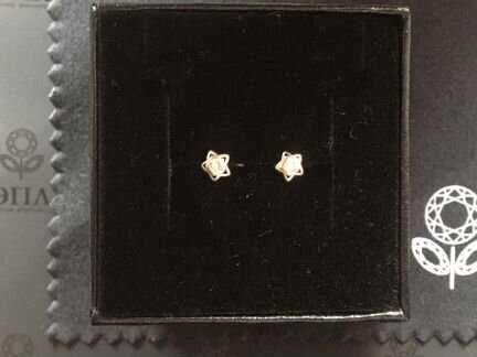 Серьги 925 с бриллиантами «эпл Даймонд»