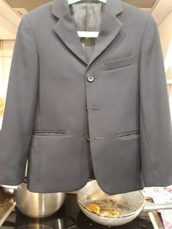 Школьный пиджак 128 рост в рубчик