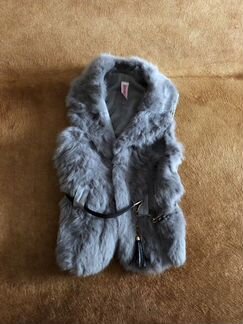 Жилет кролик серый