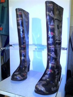 Сапоги из пвх новые G&G monia на каблуках Италия