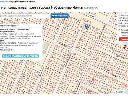 Кадастровая карта набережные челны тукаевский