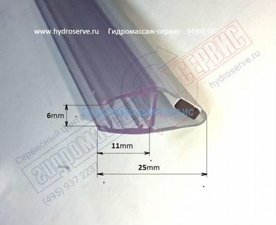 6мм, Магнитный уплотнитель двери Идеал Стандард ду
