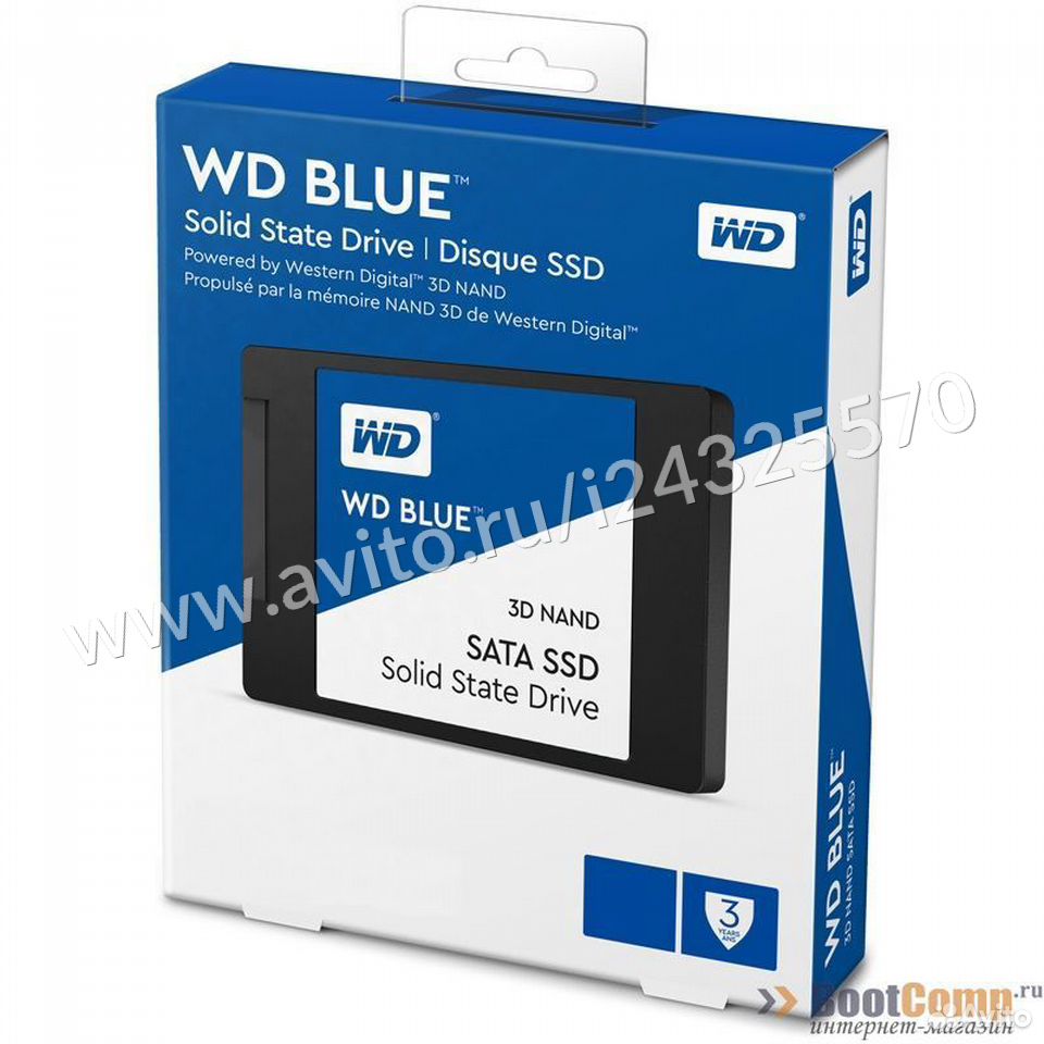 Жесткий диск SSD 2.5 250Gb WD Blue WDS250G2B0A 84012410120 купить 3