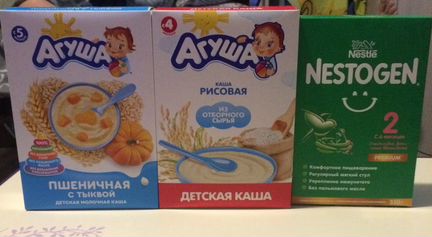 Каша «Агуша» / смесь «Nestogen” 2