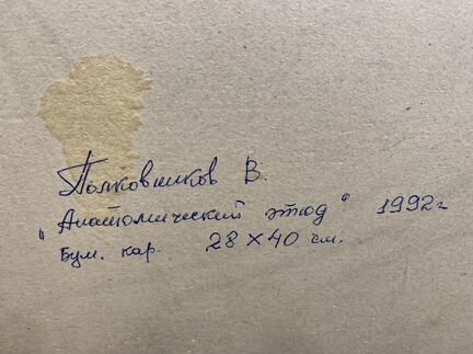 Бумажная картина «Анатомический этюд» 1992г