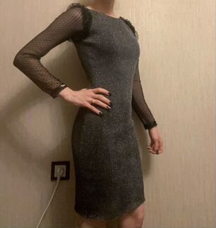 Платье тёплое блестящее надевалось 1 раз