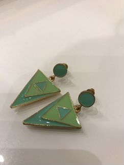 Сережки геометрические этнические бижутерия