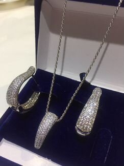 Серебро серьги и подвеска новые