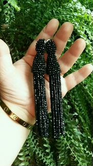Серьги кисточки клипсы Оскар