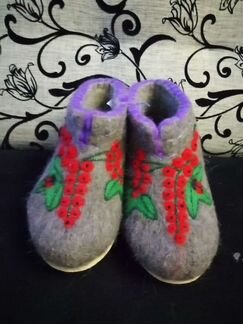 Валеночки короткие на подошве