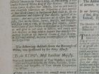 Винтаж. Лист из газеты London Gazette 1701 год объявление продам