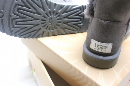 Угги UGG Australia Bailey Button Mini Grey Серые