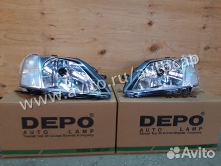 Передняя фара Рено Логан 2004-2009 дорестайлинг