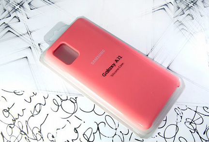 Чехол-накладка для Samsung A315F A31 silicone case ярко-розовый (12)
