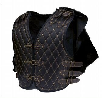 Жилет байкерский броня Варяг из кожи